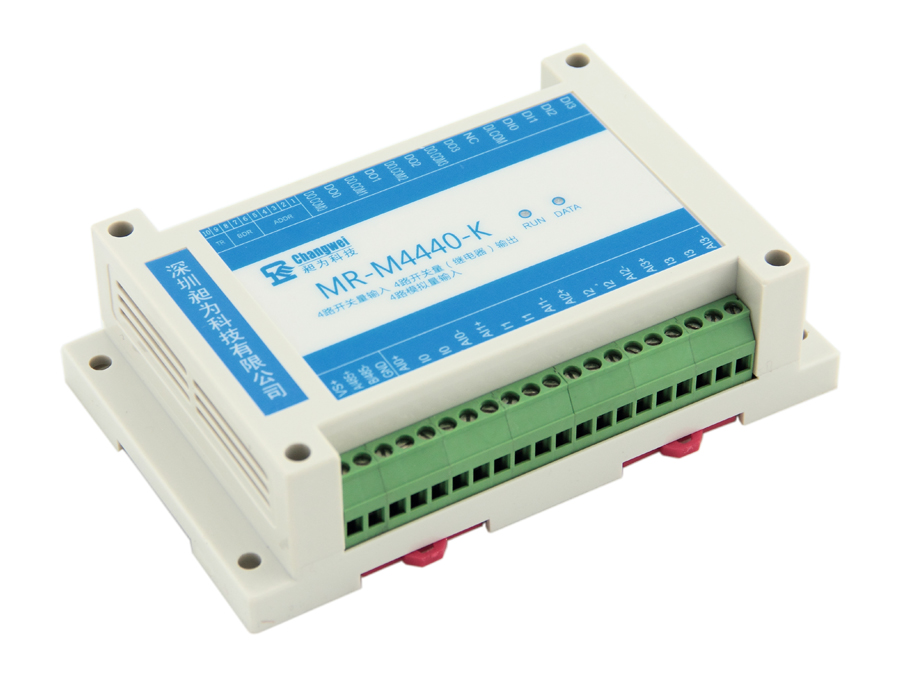 MR-M4440-K智能四路開(kāi)關(guān)量輸入四路繼電器開(kāi)關(guān)量輸出四路模擬量輸入混合型IO采集控制器